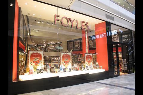 Foyles shop front at Westfield Stratford City